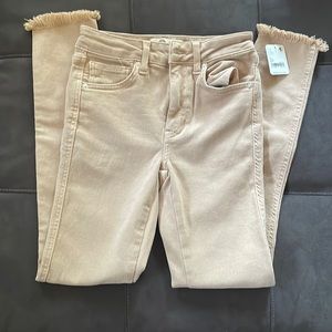 Free people high rise frayed jeans